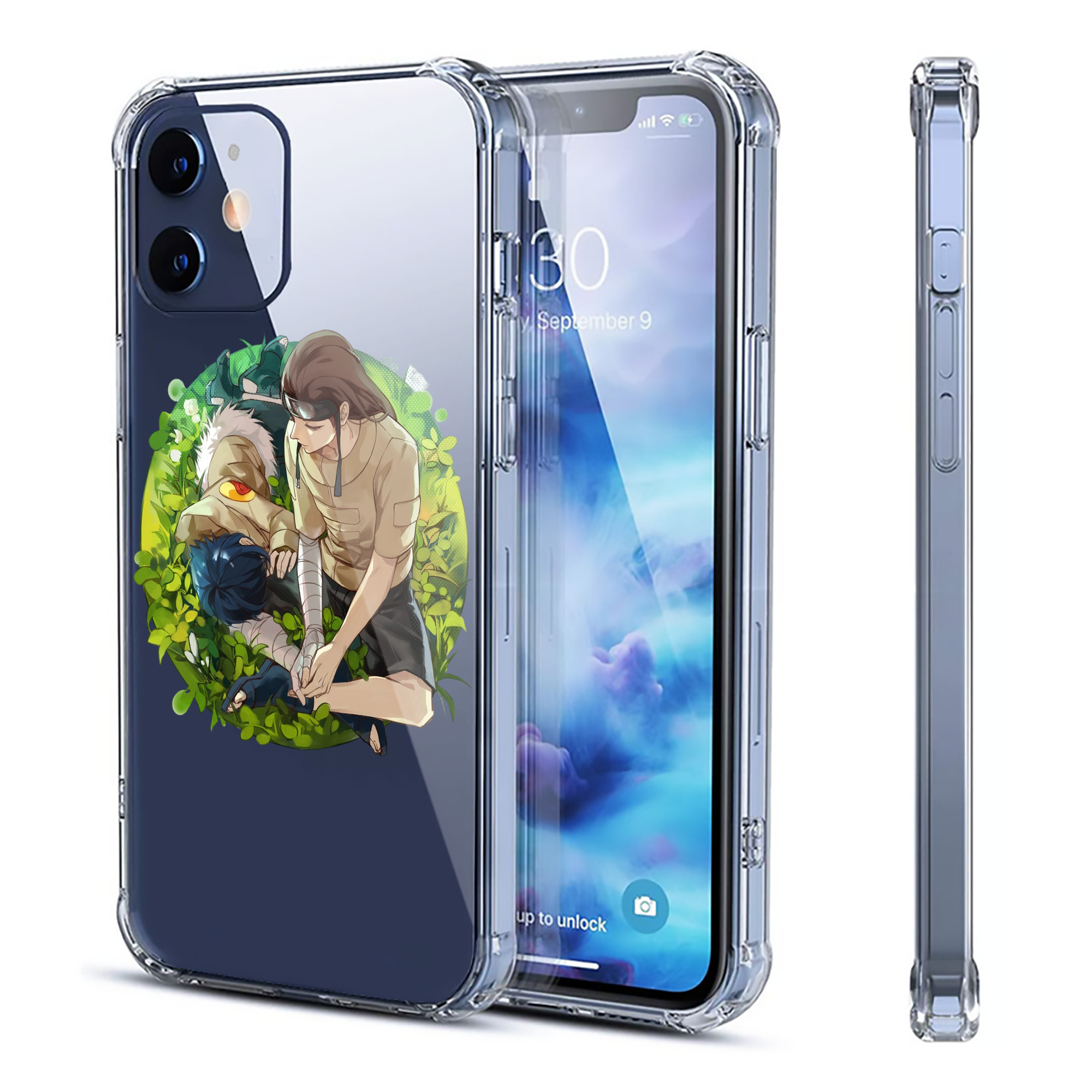 （画像用） NARUTO -ナルト- 日向ネジ Hyūga Neji 【iPhone 12シリーズ対応】透明スマホケース（クリアソフトケース）
